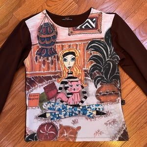 SUPER RARE GRAPHIC PRINT VINTAGE TOP
